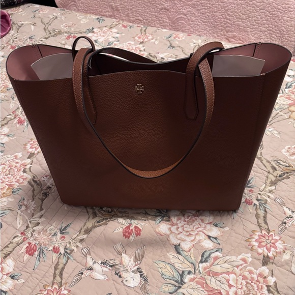 Tory Burch Rich Brown Tote Bag